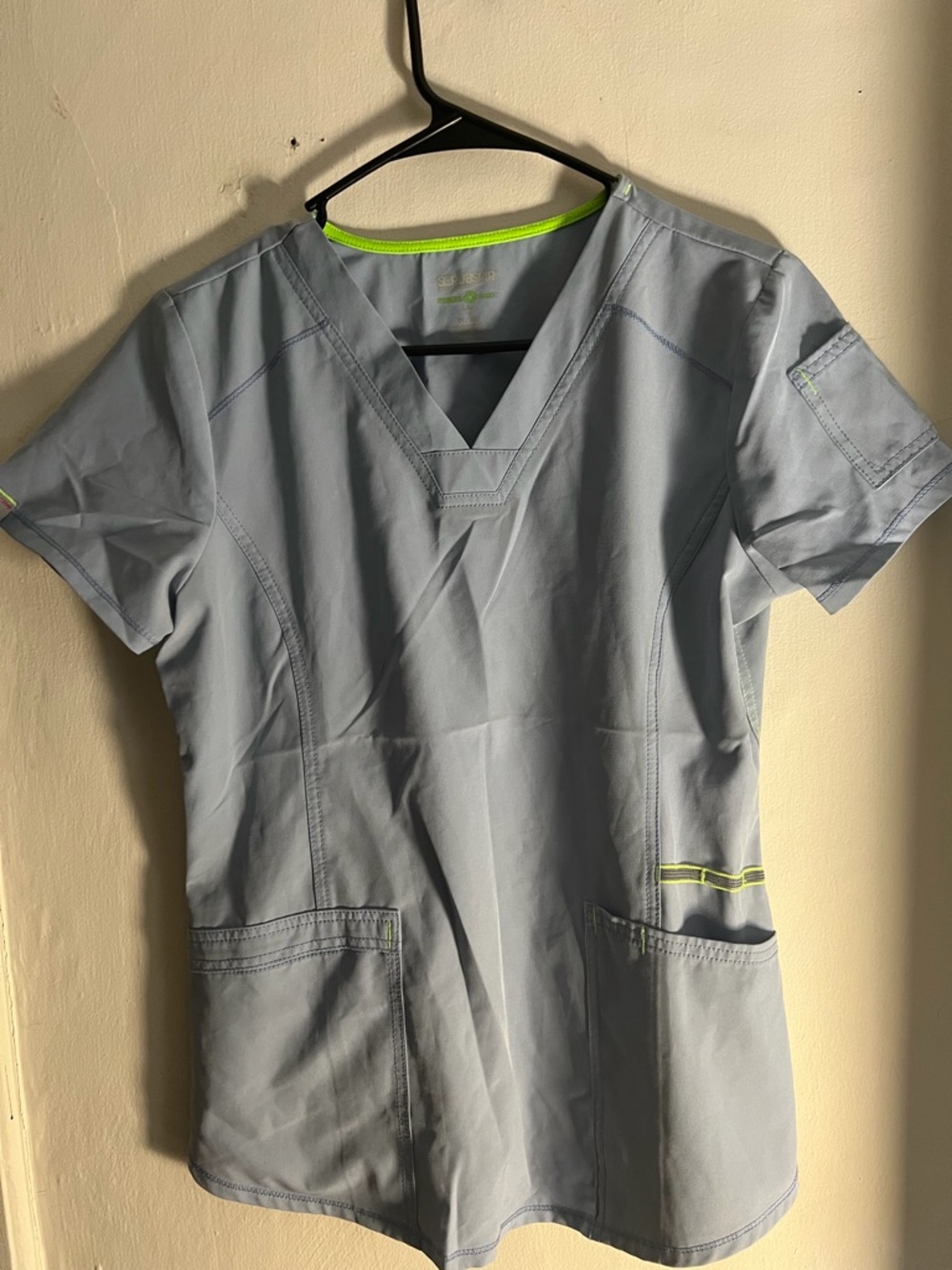 SCRUBSTAR Women’s Light Blue V-Neck Scrub Top